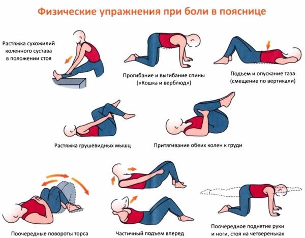 Упражнения при боли в пояснице