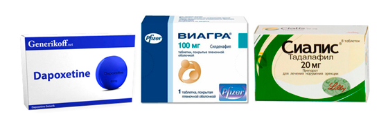 Сиалис, Виагра и Дапоксетин Сиалис, Виагра и Дапоксетин