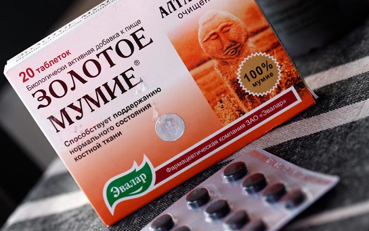 Золотое мумие в таблетках Золотое мумие в таблетках