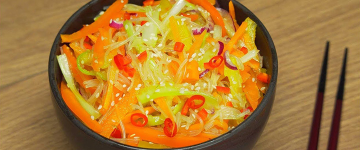 Фунчоза с овощами Фунчоза с овощами по-корейски