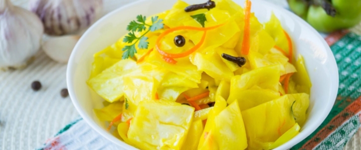 Капуста с шафраном Капуста с шафраном по-корейски