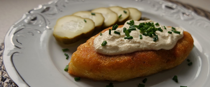Картофельные зразы в панировке Картофельные зразы с сыром