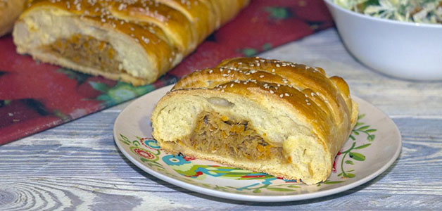 Кулебяка с капустой в духовке Кулебяка с капустой и грибами