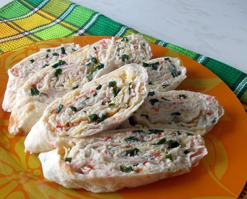 Начинка для лаваша с крабовыми палочками Вкусные начинки для лаваша
