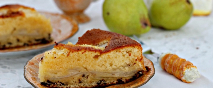 Пирог с грушей вкусный Пирог с грушей и творогом