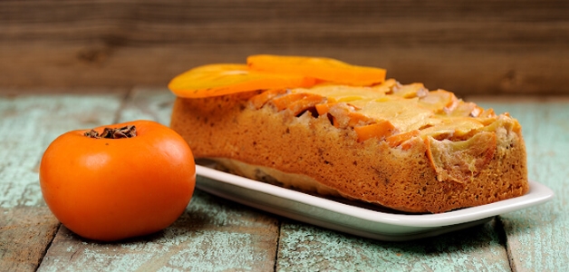 Пирог с хурмой Пирог с хурмой и яблоком