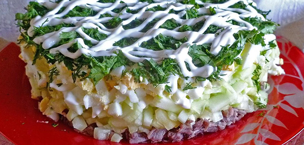 Салат Мужской каприз в домашних условиях Салат Мужской каприз