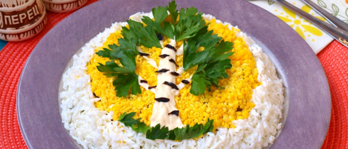 Салат Березка с курицей Салат Березка