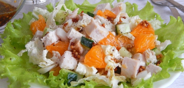 Салат с мандаринами и курицей салат с мандаринами и сыром