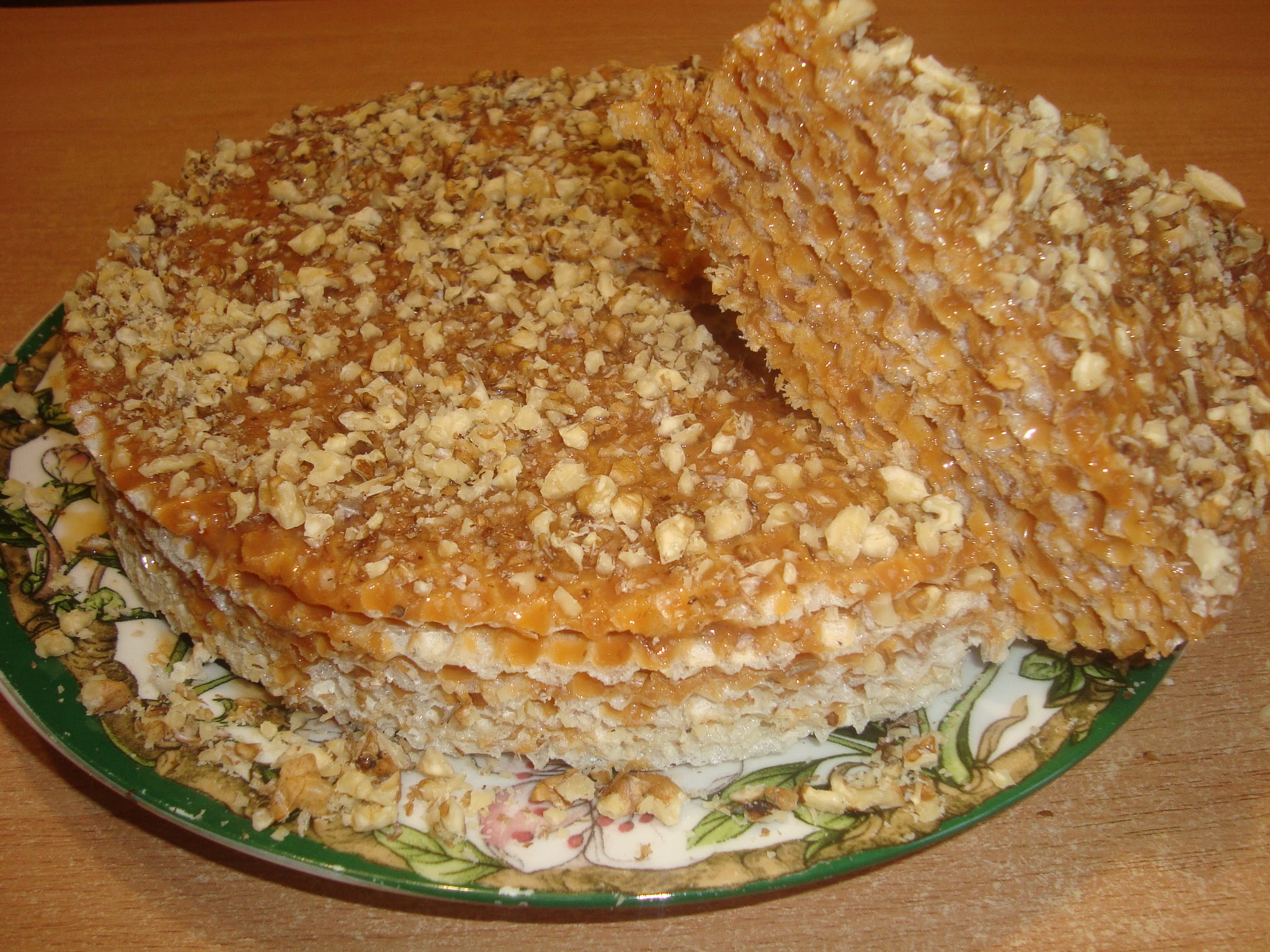 Вафельный торт со сгущенкой Блинный торт со сгущенкой