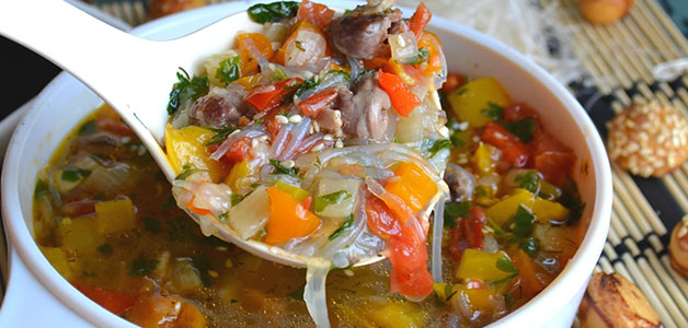 Вкусный суп из куриных сердечек Суп из куриных сердечек и риса