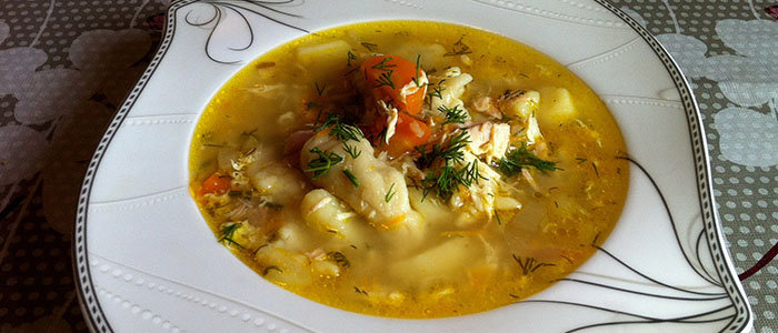 Куриный суп с клецками Суп с клецками