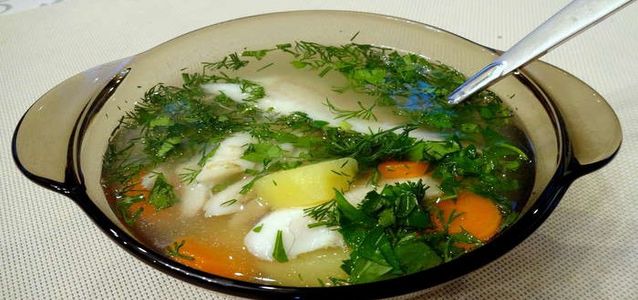 уха из морского окуня уха из речного окуня
