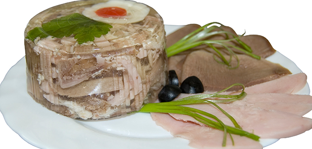 Холодец из свиных ножек и рульки Холодец из свиных ножек и курицы