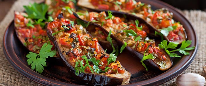 Закуска из баклажанов быстрая и вкусная Закуска из баклажанов с помидорами